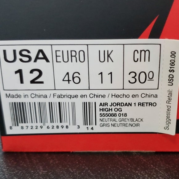 Air jordan 1 retro high OG crimson RARE - Picture 4 of 4